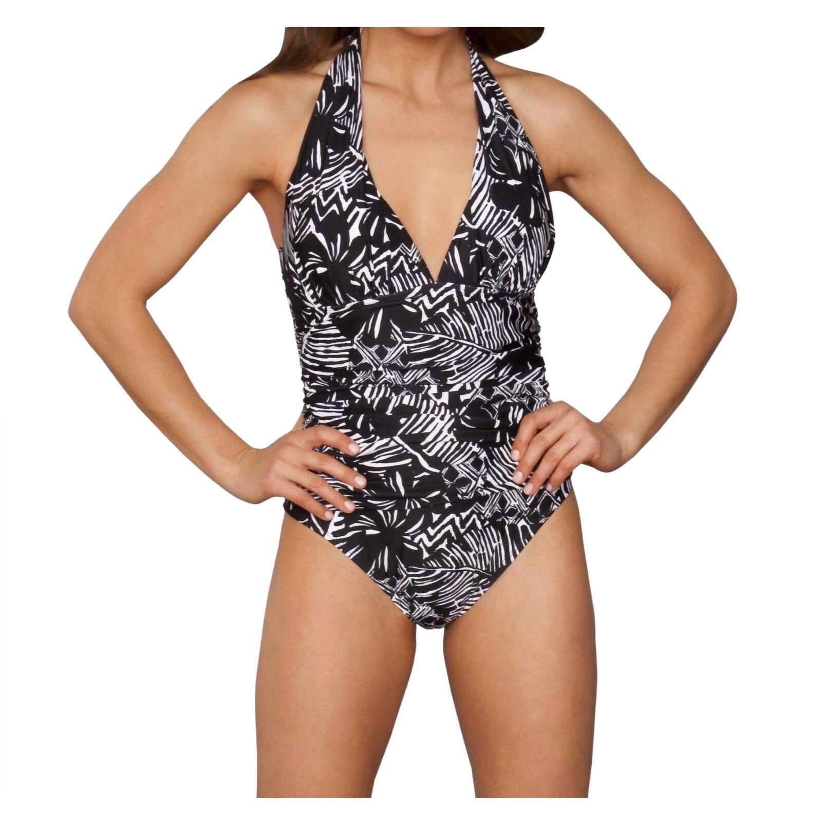 New La Blanca Shirred Halter One Piece Swimsuit In Calypso